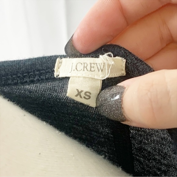 J. Crew Black 3/4 Sleeve Cotton Modal Top (XS) - Picture 2 of 7